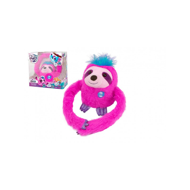 TM Toys Zvířátko Slowy - lenochod růžový plyš na baterie se zvukem v krabičce 20x20x13cm 24m+ 23000002-XG