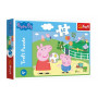 Puzzle Prasátko Peppa/Peppa Pig Zábava s přáteli 33x22cm 60 dílků v krabičce 21x14x4cm