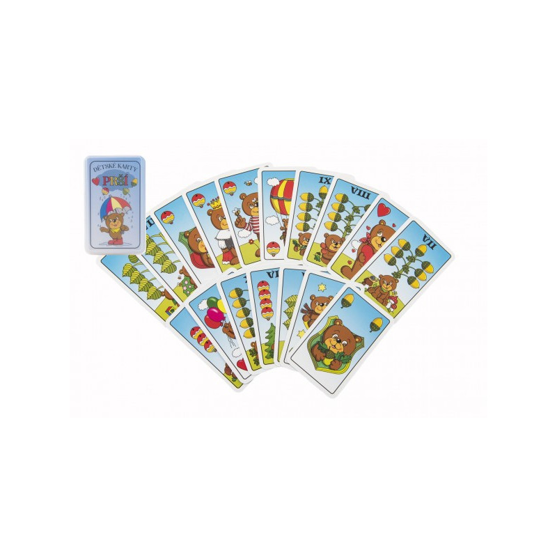 Bonaparte Prší jednohlavé dětské společenská hra - karty v plastové krabičce 7x11x2cm 26074296-XG