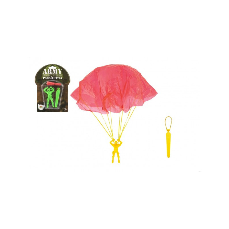 Teddies Parašutista figurka s padákem létající 9cm 2 barvy na kartě 00850288-XG