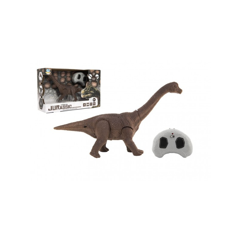 Teddies Dinosaurus na ovládání IC plast 27cm na baterie se světlem se zvukem v krabičce 33x21x10cm 00850475-XG
