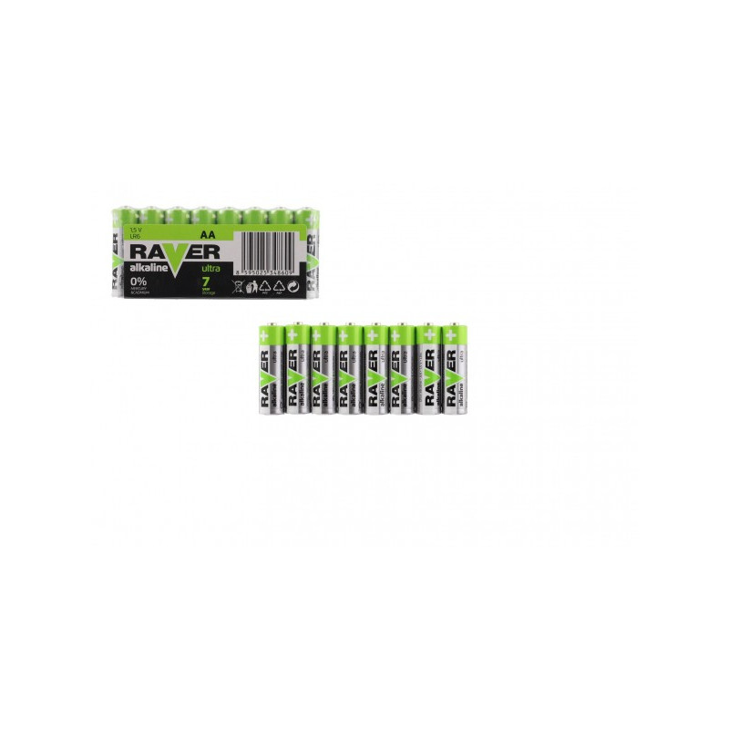 Baterie RAVER LR6/AA 1,5 V alkaline ultra 8ks ve fólii 10379218-XG