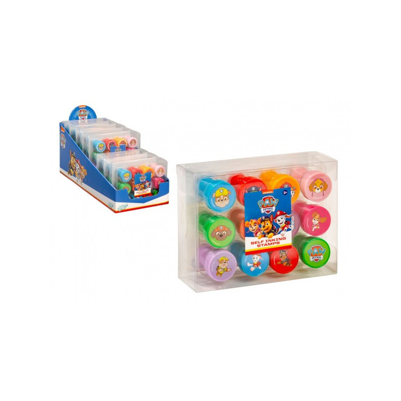 Lowlands Razítka samobarvící 12ks plast Paw Patrol/Tlapková patrola v blistru 12x9cm 10ks v boxu 88880032-XG