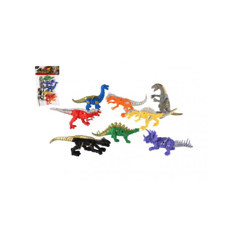 Teddies Dinosaurus/Drak 8ks plast 14-17cm v sáčku 22x35x7cm 00850690-XG