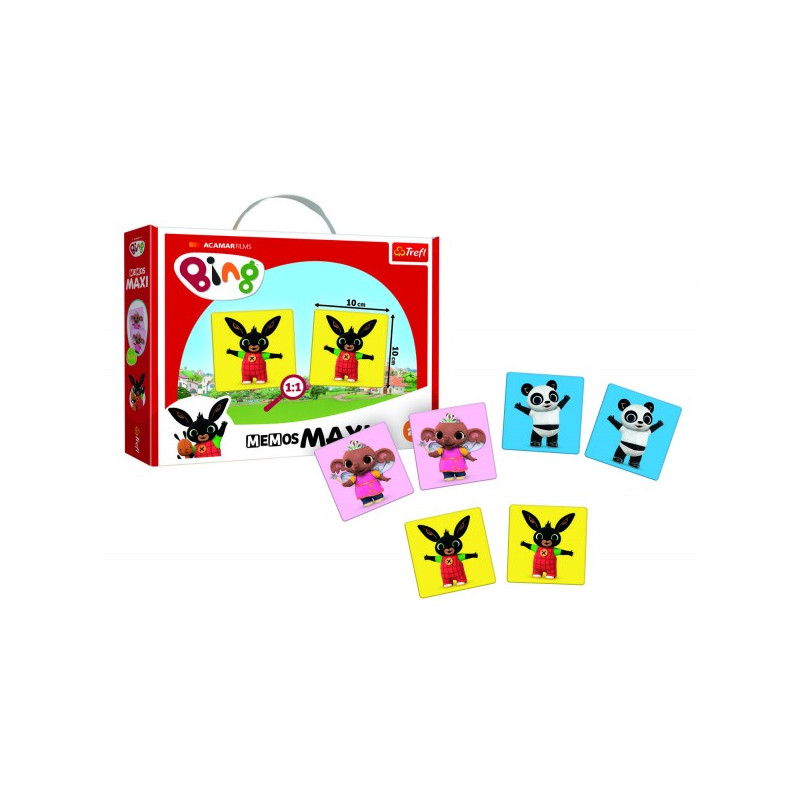 Trefl Pexeso Maxi Králíček Bing 24 kusů společenská hra v krabici 37x29x6cm 24m+ 89002265-XG