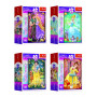 Minipuzzle Krásné princezny/Disney Princess 54dílků 4 druhy v krabičce 6x9x4cm 40ks v boxu