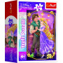 Minipuzzle Krásné princezny/Disney Princess 54dílků 4 druhy v krabičce 6x9x4cm 40ks v boxu