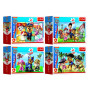 Minipuzzle 54 dílků Paw Patrol/Tlapková Patrola 4 druhy v krabičce 9x6x3cm 40ks v boxu