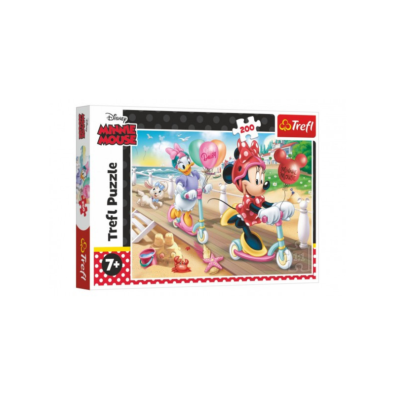 Trefl Puzzle Minnie na pláži/Disney Minnie 200 dílků 48x34cm v krabici 33x23x4cm 89013262-XG
