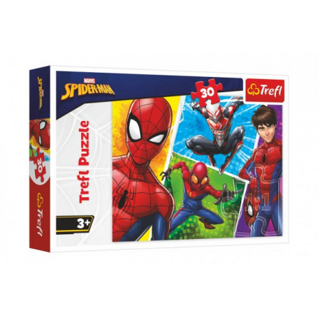 Puzzle Spiderman a Miguel/Disney 27x20cm 30 dílků v krabičce 21x14x4cm