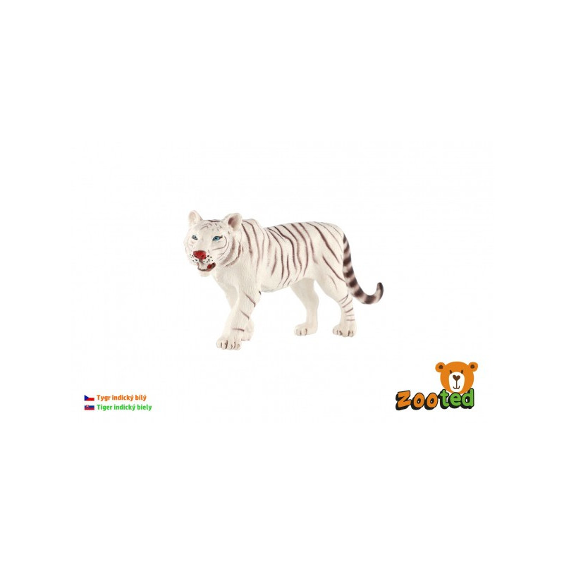 ZOOted Tygr indický bílý zooted plast 14cm v sáčku 00861068-XG