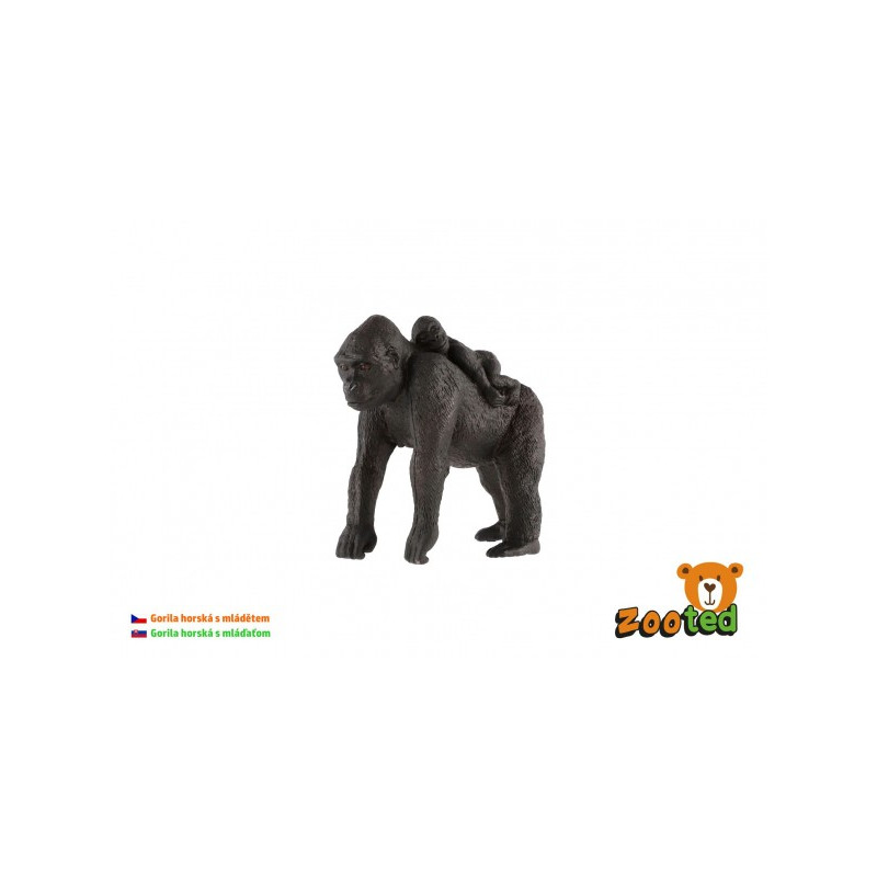 ZOOted Gorila horská s mládětem zooted plast 9cm v sáčku 00861080-XG
