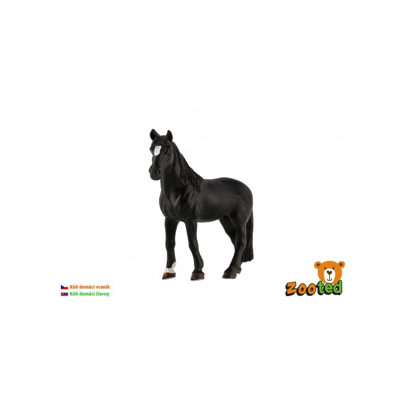 ZOOted Kůň domácí vraník zooted plast 13cm v sáčku 00861105-XG
