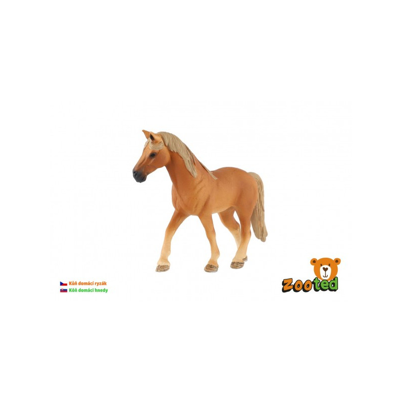 ZOOted Kůň domácí ryzák zooted plast 13cm v sáčku 00861106-XG