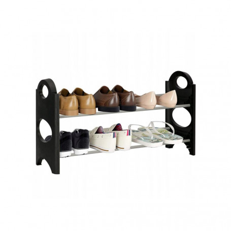 Botník 64x34 cm 2 police SPRINGOS HA2034 černý