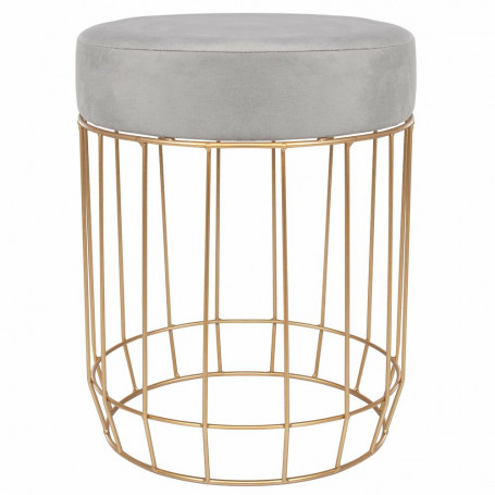 Taburet polstrovaný SPRINGOS PUF šedý