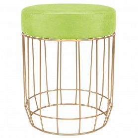 Taburet polstrovaný SPRINGOS PUF zelený