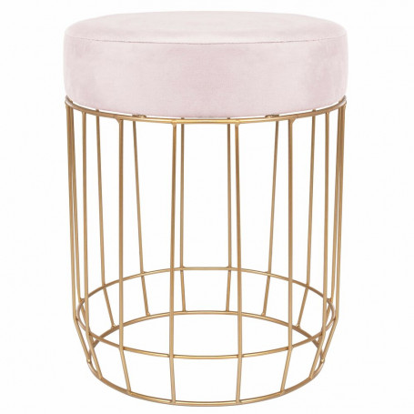 Taburet polstrovaný SPRINGOS PUF starorůžový
