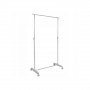 Stojan na šaty pojízdný SPRINGOS RIGA šedý/chrom