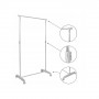 Stojan na šaty pojízdný SPRINGOS RIGA šedý/chrom