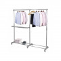 Stojan na šaty pojízdný SPRINGOS SPACE šedý/chrom