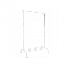 Stojan na šaty pojízdný SPRINGOS STAF bílý/chrom