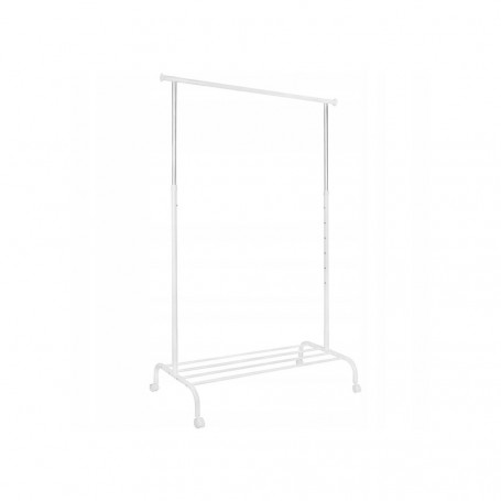 Stojan na šaty pojízdný SPRINGOS STAF bílý/chrom