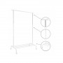 Stojan na šaty pojízdný SPRINGOS STAF bílý/chrom