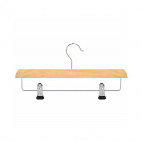 Dřevěná ramínka s klipem univerzální, světle hnedé, sada 2ks SPRINGOS HG0053