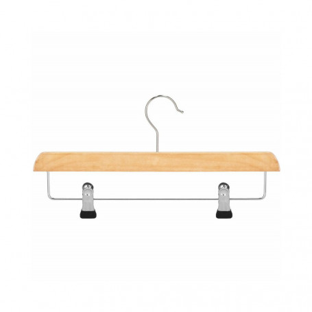 Dřevěná ramínka s klipem univerzální, světle hnedé, sada 2ks SPRINGOS HG0053