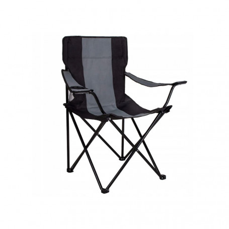 Kempingové křeslo SPRINGOS COSTA XXL šedo-černé