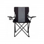 Kempingové křeslo SPRINGOS COSTA XXL šedo-černé