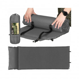 Samonafukovací karimatka s polštářem 186x53x2,5 cm, šedá SPRINGOS ROVER