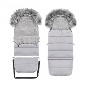 Zimní fusak s kožíškem 4v1 SPRINGOS MAXI světle šedý