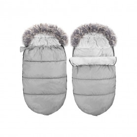 Zimní fusak s kožíškem 4v1 SPRINGOS MUMI světle šedý