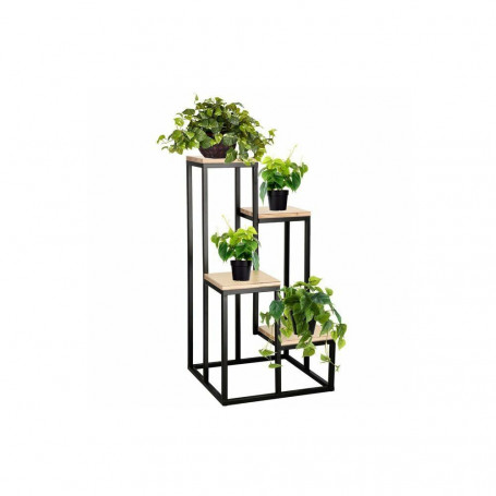 Kaskádový stojan na květiny 80 cm, černý SPRINGOS PLANT 4