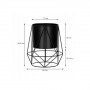 Květináč se stojanem 27 cm, černý SPRINGOS ARTON