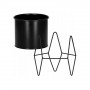 Květináč se stojanem 19 cm, černý SPRINGOS ARTON