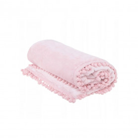 Deka 160x200 cm s bambulemi SPRINGOS BOHO růžová