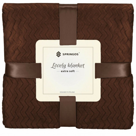 Deka 160x200 cm Springos Splendit hnědá