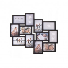 Fotorámeček na 12 fotek, 59x50 cm, černý SPRINGOS PANORAMA