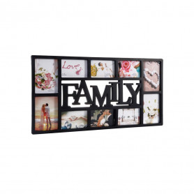 Fotorámeček na 10 fotek, 73x37 cm, černý SPRINGOS PANORAMA