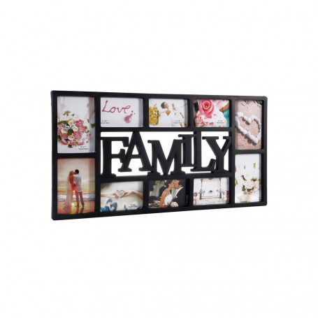 Fotorámeček na 10 fotek, 73x37 cm, černý SPRINGOS PANORAMA