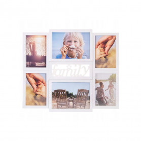 Fotorámeček na 6 fotek, 42x36 cm, bílý SPRINGOS PANORAMA