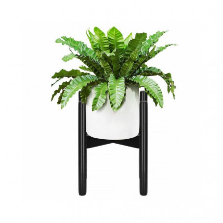 Dřevěný stojan na květiny 30 cm, černý SPRINGOS FLO