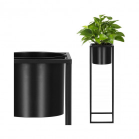 Květináč se stojanem 76 cm, černý SPRINGOS BOLD