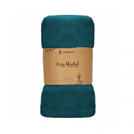 Deka 150x200 cm Springos Velvet mořská zelená