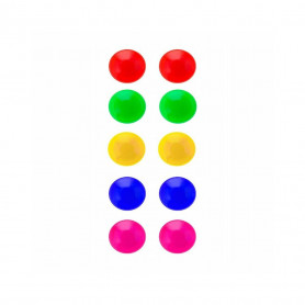 Sada barevných magnetů 30mm 10ks SPRINGOS