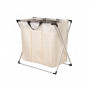 Koš na prádlo se stojanem 130L třídílný SPRINGOS krémový