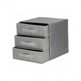 Úložný box se zásuvkami 30x30x30 cm SPRINGOS HA3018 šedý